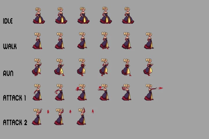 Free Vampire Pixel Art Sprite Sheets