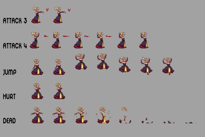 Free Vampire Pixel Art Sprite Sheets