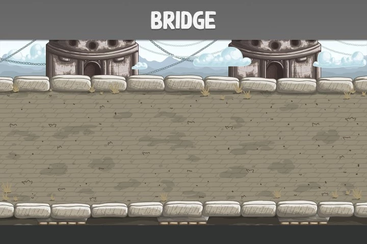 Game Battle Backgrounds with Bridges