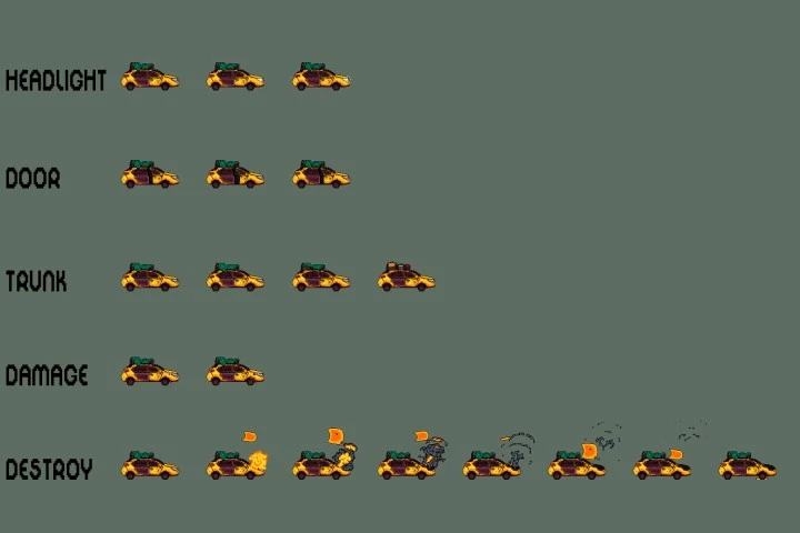 Free Old Cars Pixel Art Asset Pack