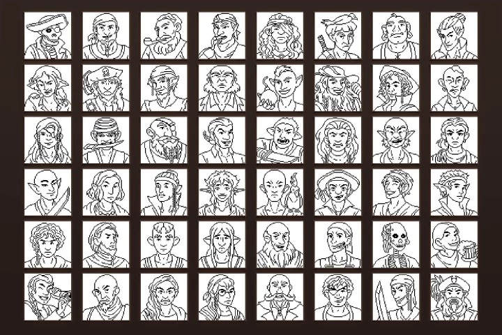 Pirates Pixel Art 64×64 Icon Pack
