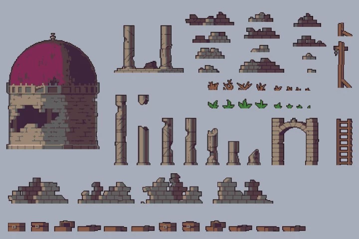 Sunken City Tileset Pixel Art