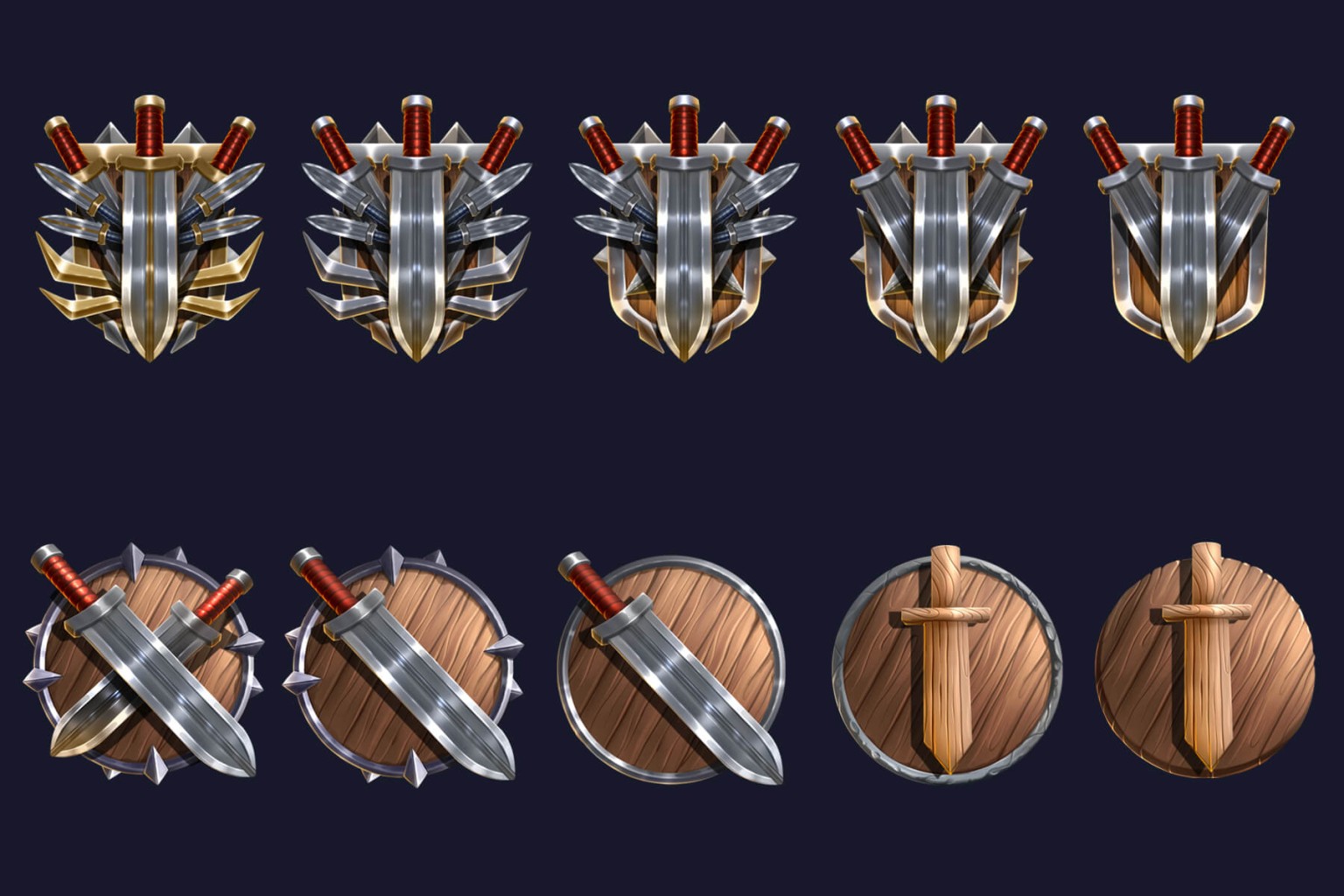Warrior Achievement RPG Icons Download - CraftPix.net