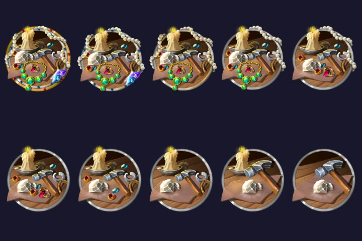 Blacksmithing, Herbalism and Jewelry Achievement RPG Icons