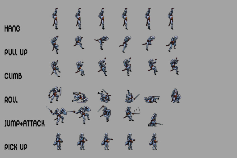 Fantasy Knight Sprite Sheets Pixel Art - CraftPix.net