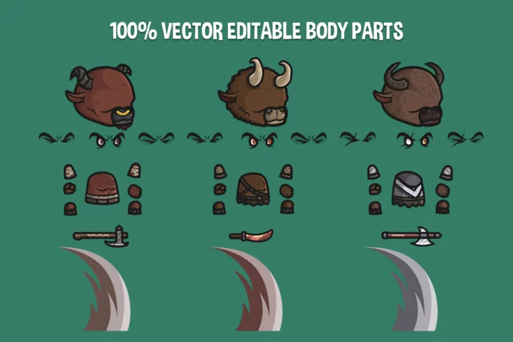 Free Minotaur Chibi Character Sprites