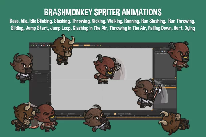 Free Minotaur Chibi Character Sprites