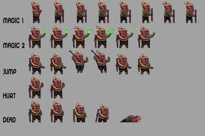 Free Orc Sprite Sheets Pixel Art