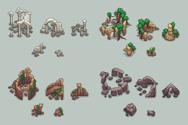 Free Top-Down Ruins Pixel Art Download - CraftPix.net