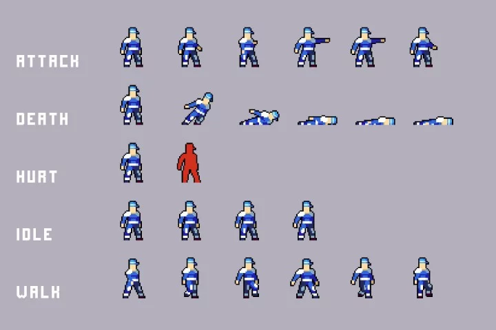 Prison Wardens Pixel Art Character Pack