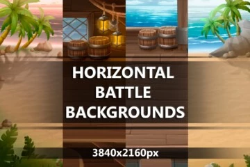 Ship and Coast Battle Game Backgrounds