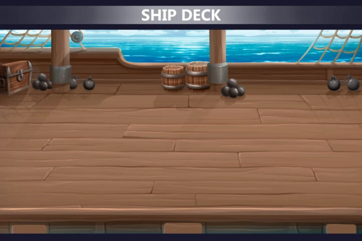 Ship and Coast Battle Game Backgrounds