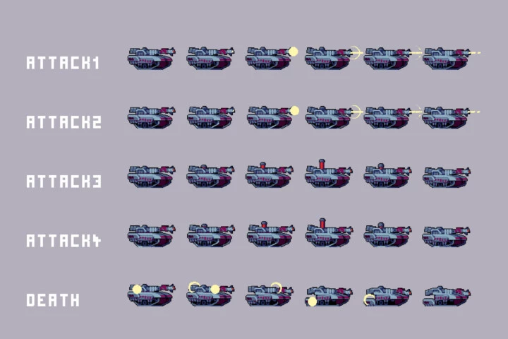 Snow City Bosses Pixel Art Sprite Pack