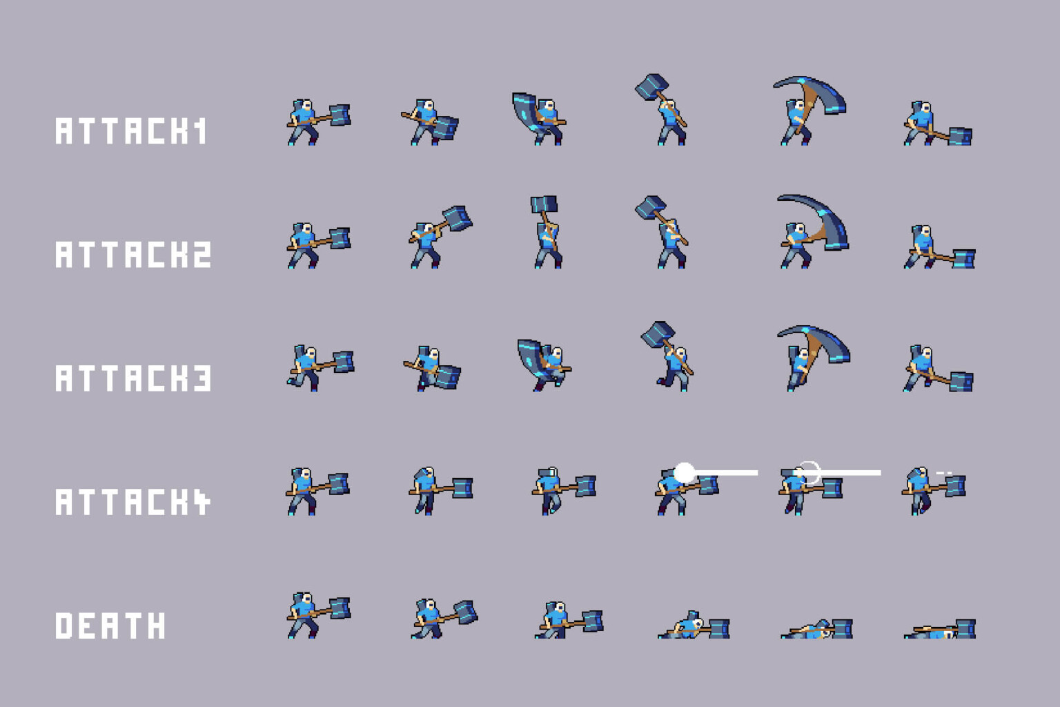Snow City Bosses Pixel Art Sprite Pack - CraftPix.net
