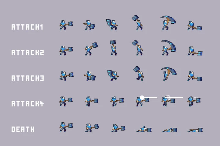 Snow City Bosses Pixel Art Sprite Pack