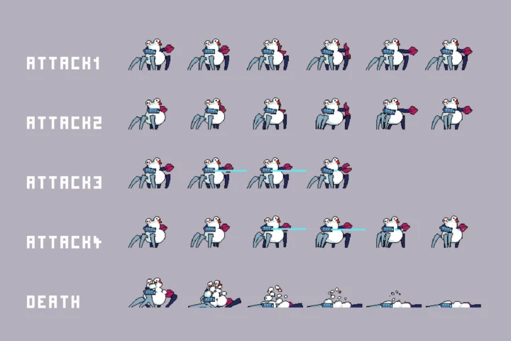 Snow City Bosses Pixel Art Sprite Pack