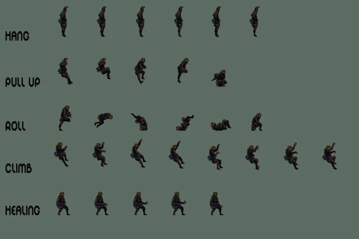 Soldier Character Sprite Sheets Pixel Art Pack 2