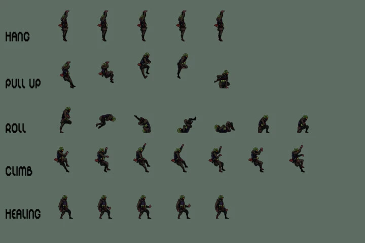 Soldier Character Sprite Sheets Pixel Art Pack 2