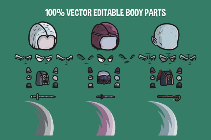 Vampire Chibi Character Sprites