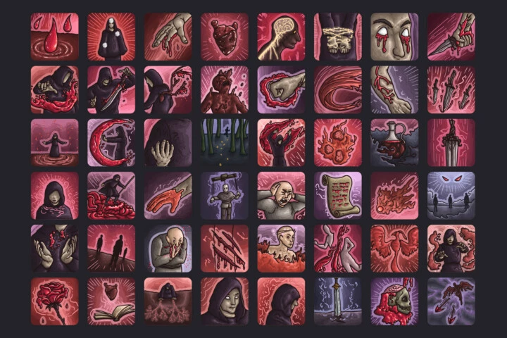 Blood Mage Skills Icon Pack