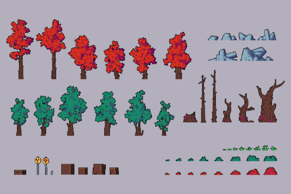 Free Exclusion Zone Tileset Pixel Art - CraftPix.net