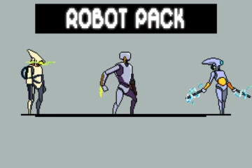 Free Robot Pixel Art Sprite Sheets