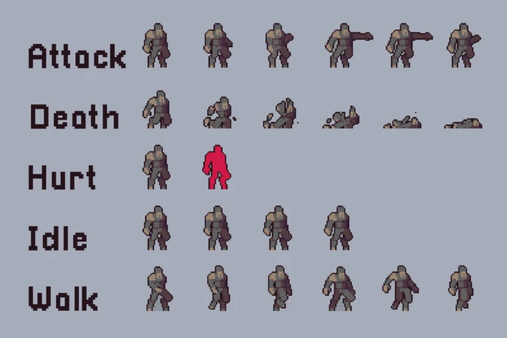 Free Underwater Enemies Pixel Art Character Pack