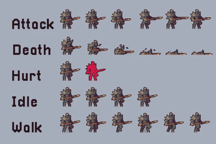 Free Underwater Enemies Pixel Art Character Pack