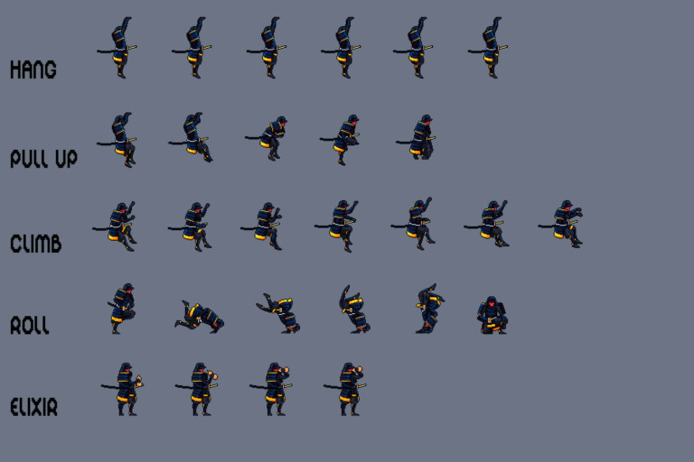 Samurai Pixel Art Sprites Pack 2 Download - CraftPix.net