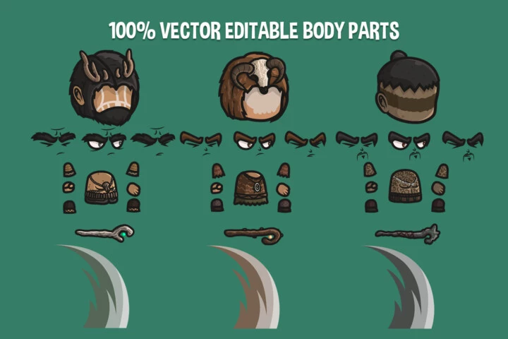 Shaman Chibi Character Sprites