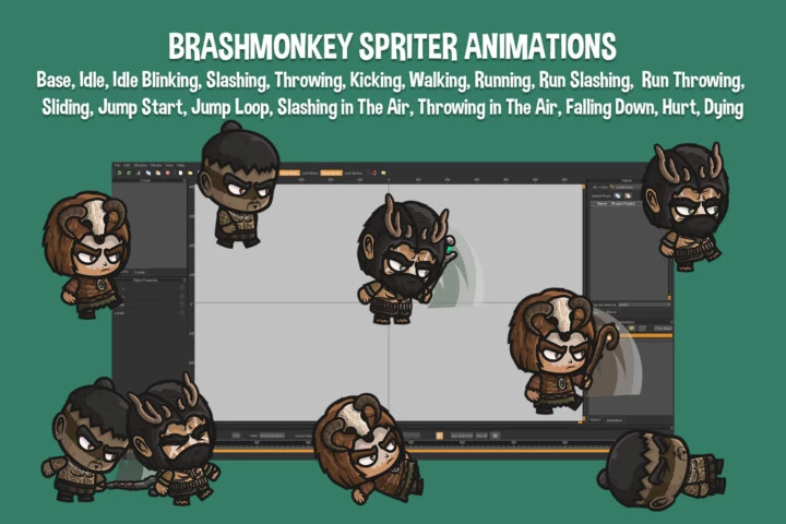 Shaman Chibi Character Sprites