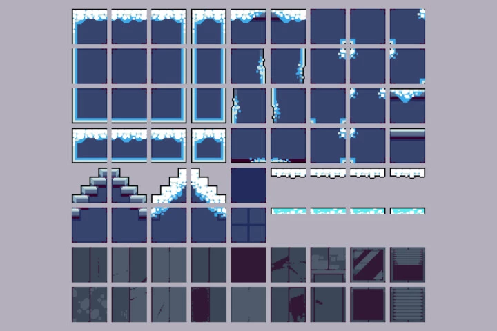 Snow City Tileset Pixel Art