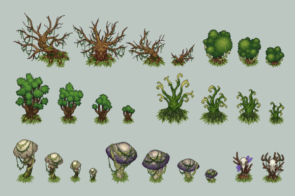 Swamp Top-Down Tileset Pixel Art Download - CraftPix.net