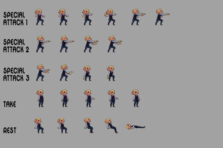 Vampire Pixel Art Character Sprites