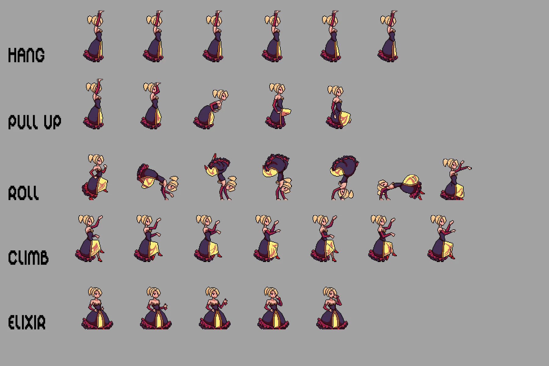 2D Fantasy Vampire Character Sprite 