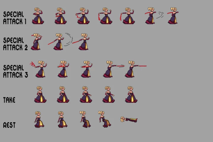 Vampire Pixel Art Character Sprites
