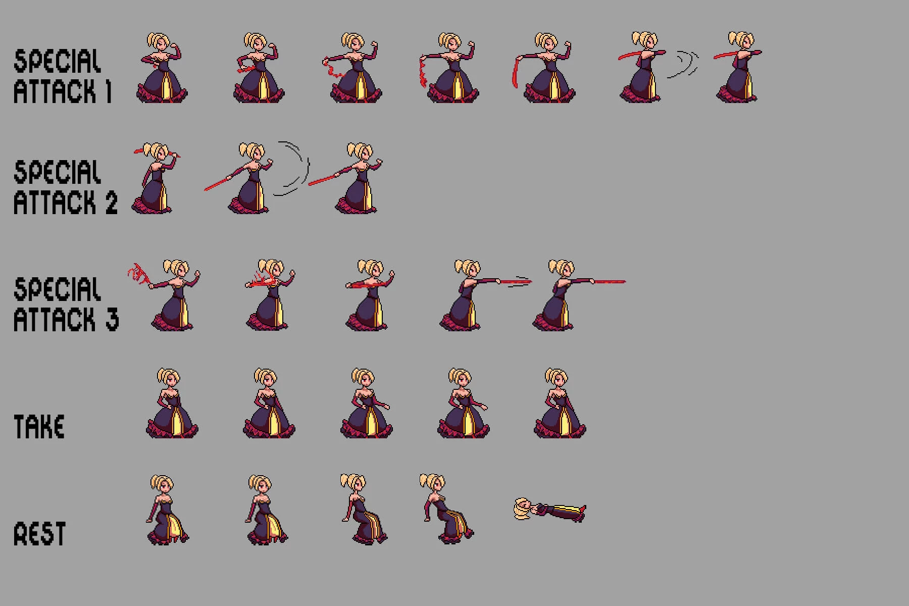 2D Fantasy Vampire Character Sprite 