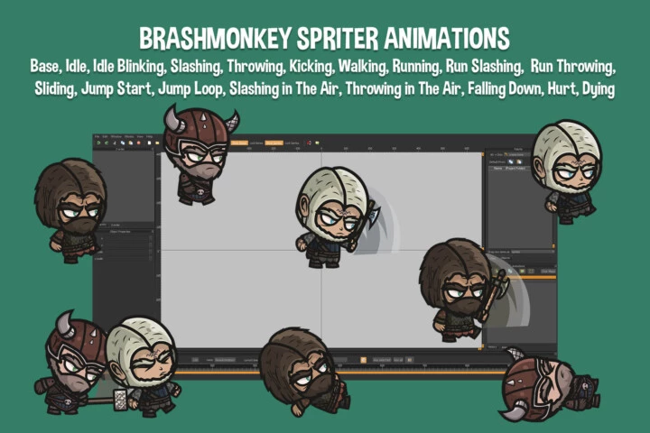 Viking Chibi Character Sprites