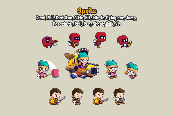 Animated Character Sprites Vector Pack - CraftPix.net