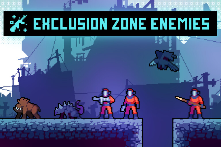 Free Field Enemies Pixel Art For Tower Defense CraftPix Net   Enemies From Exclusion Zone Pixel Art Sprite Pack 768x512 