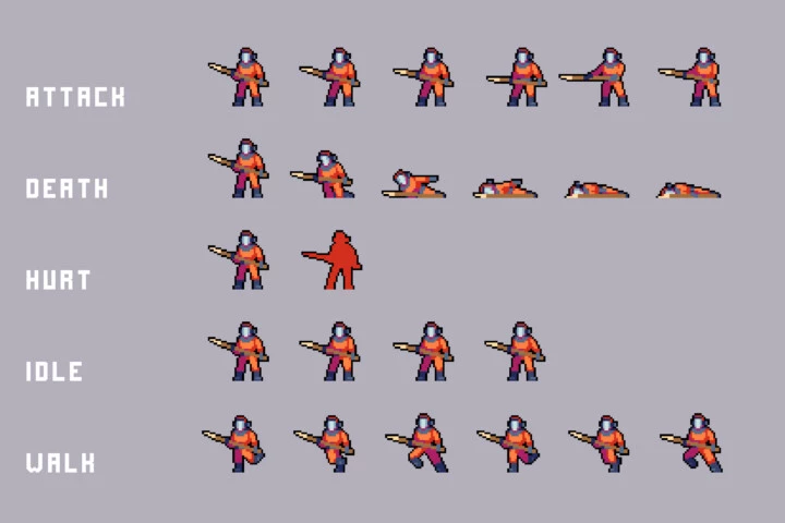 Enemies from Exclusion Zone Pixel Art Sprite Pack