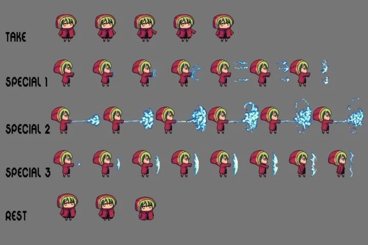 Fantasy Chibi Female Sprite Sheets Pixel Art