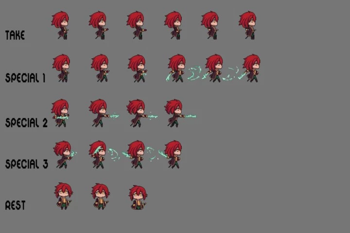 Fantasy Chibi Female Sprite Sheets Pixel Art