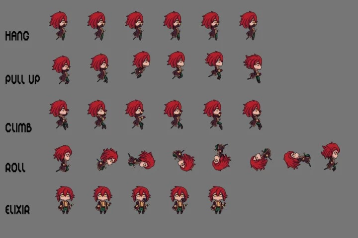 Fantasy Chibi Female Sprite Sheets Pixel Art