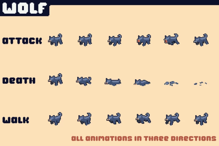 Free Field Enemies Pixel Art for Tower Defense