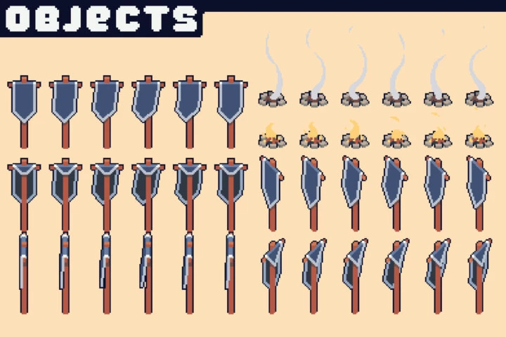 Free Fields Tileset Pixel Art for Tower Defense