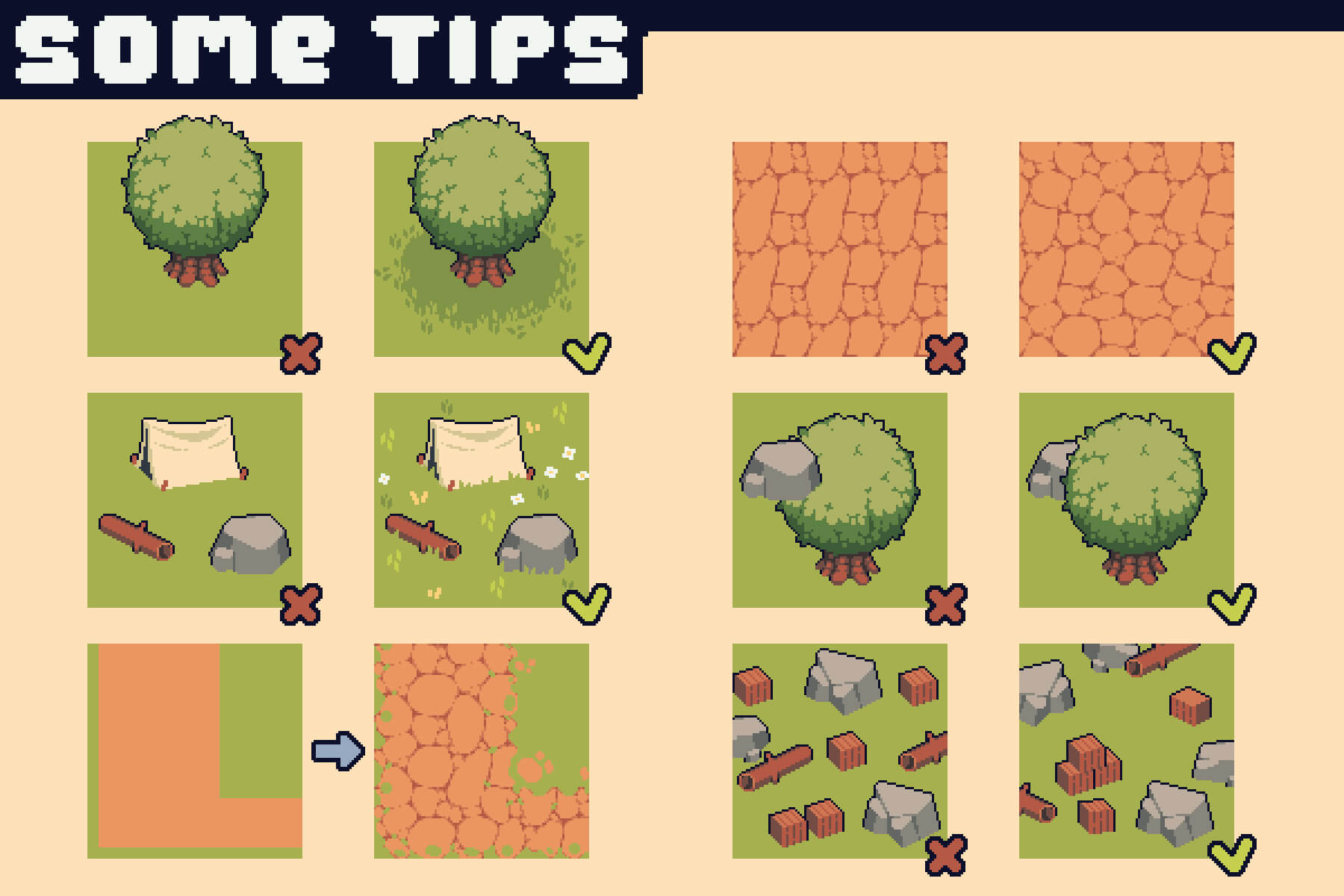 Free Fields Tileset Pixel Art for Tower Defense 