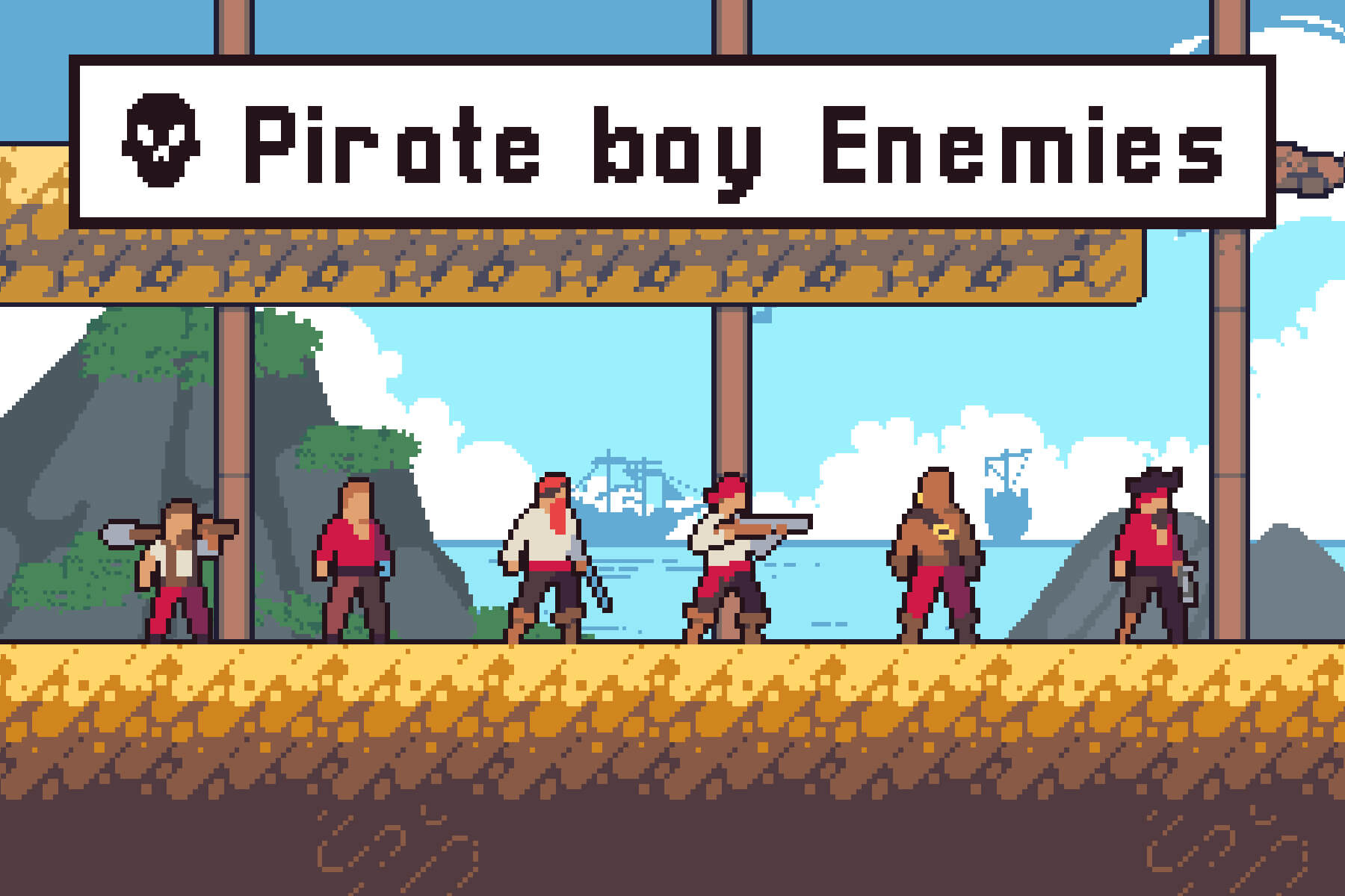 Pirate Pixel Art Sprites Pack Download - CraftPix.net