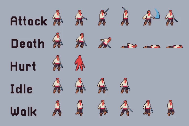 Pirate Pixel Art Sprites Pack