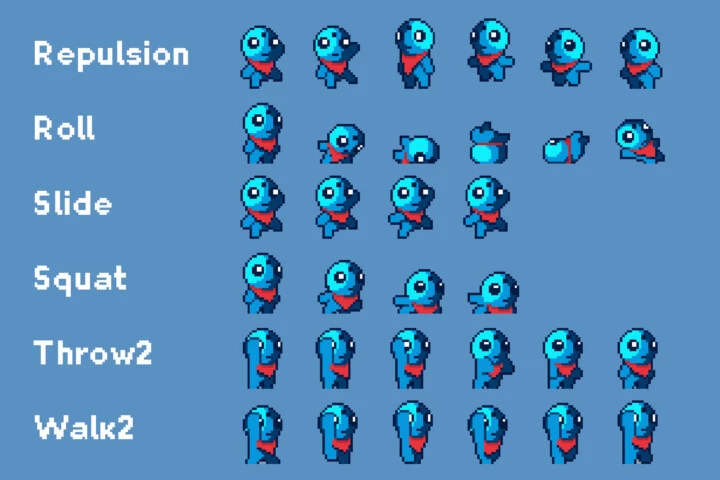 Pixel Art Tiny Hero Sprite Sheets Pack 2